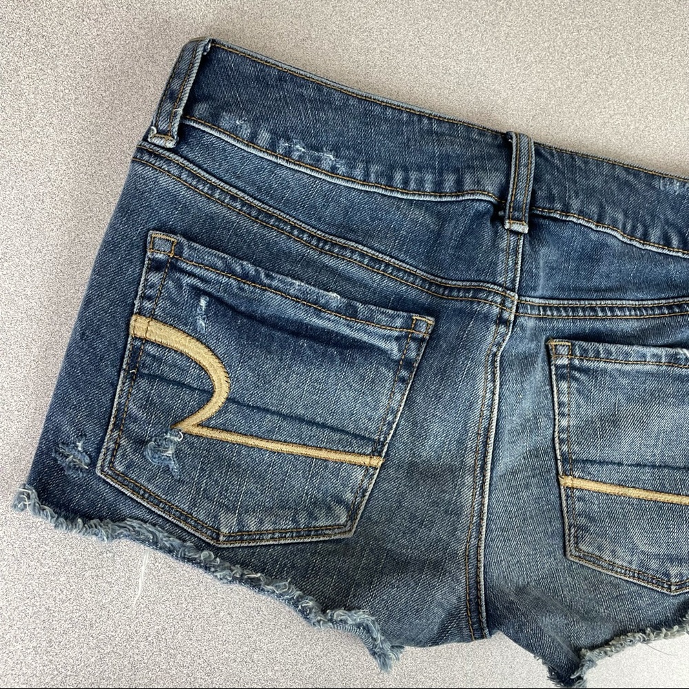 American Eagle Shortie Distressed Denim Shorts - Picture 8 of 8